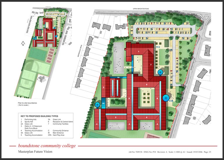 Boundstone Community College - Future Vision Masterplan 2D Presentation Sheet