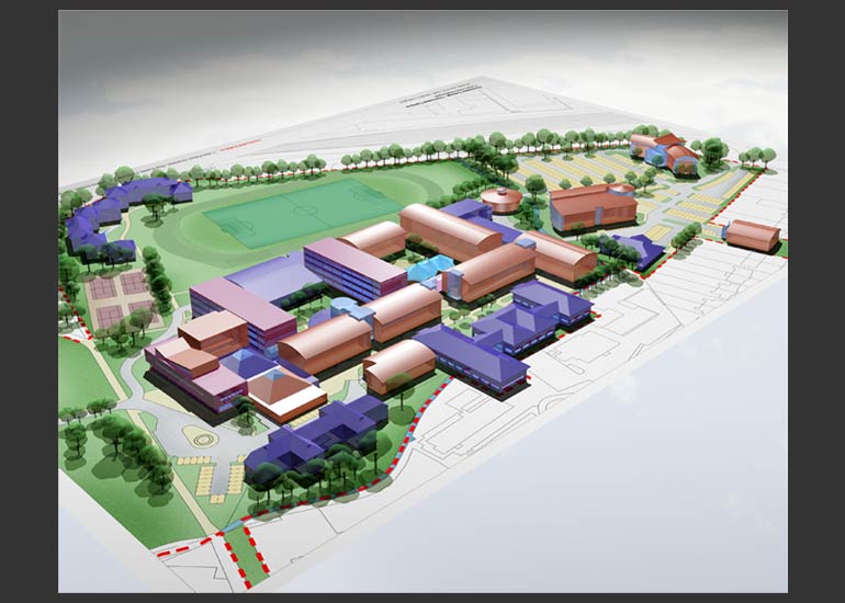 Chichester College - Future Vision Masterplan 3D View